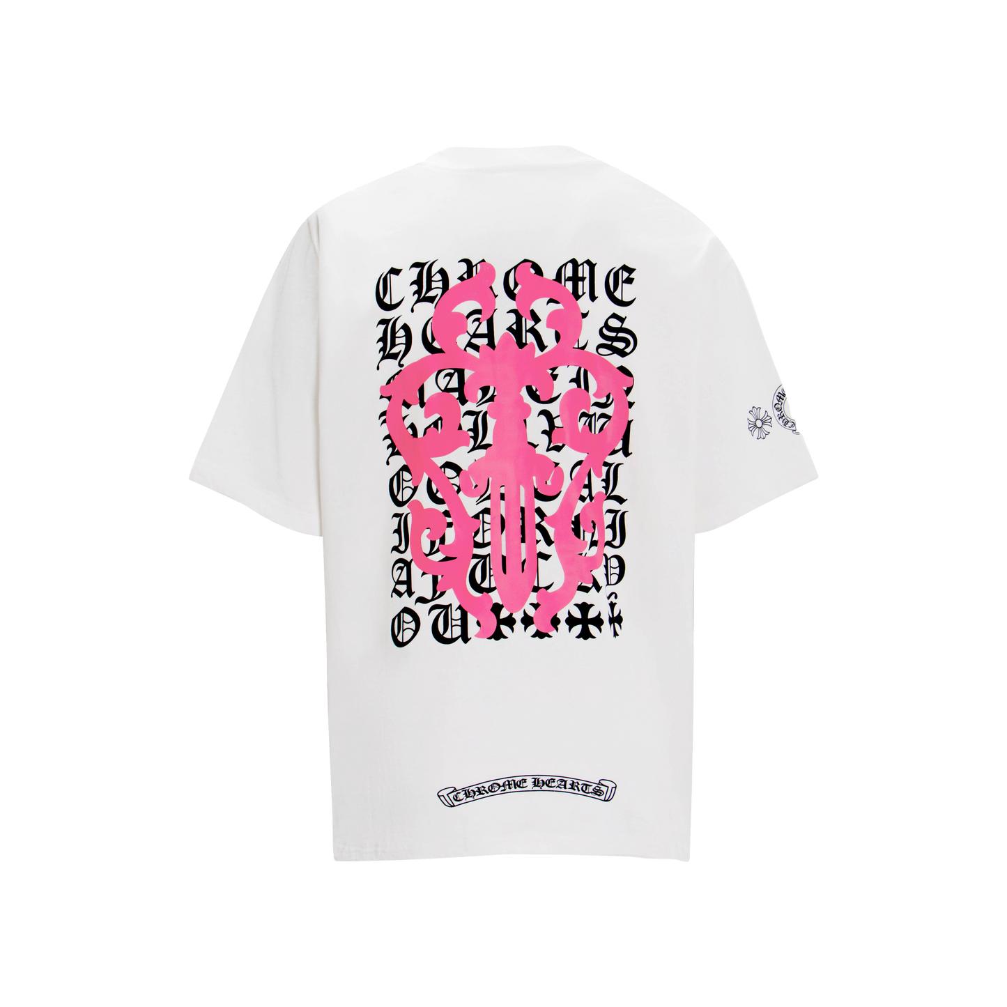 Chrome Hearts Multi-Design Gothic Cross & Horseshoe Graphic T-Shirts (Black/White)