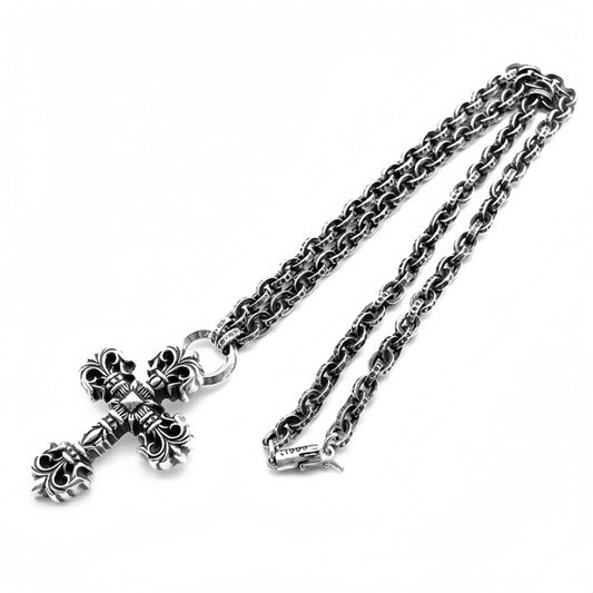 Chrome Hearts Paperchain Necklace With Dagger Pendant