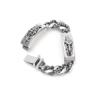 DOUBLE ID FANCY LINK BRACELET -8