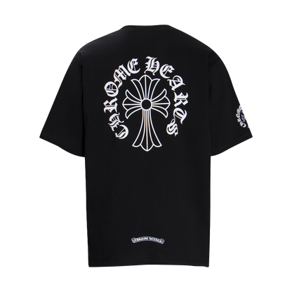Chrome Hearts Multi-Design Gothic Cross & Horseshoe Graphic T-Shirts (Black/White)