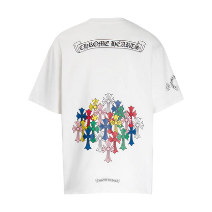 Chrome Hearts Multi-Design Gothic Cross & Horseshoe Graphic T-Shirts (Black/White)