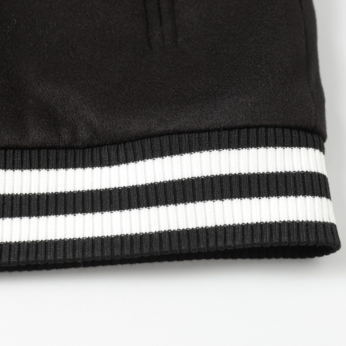 Chrome Hearts Cross Embroidered Leather Sleeve Varsity Jacket - Black Street Style 116