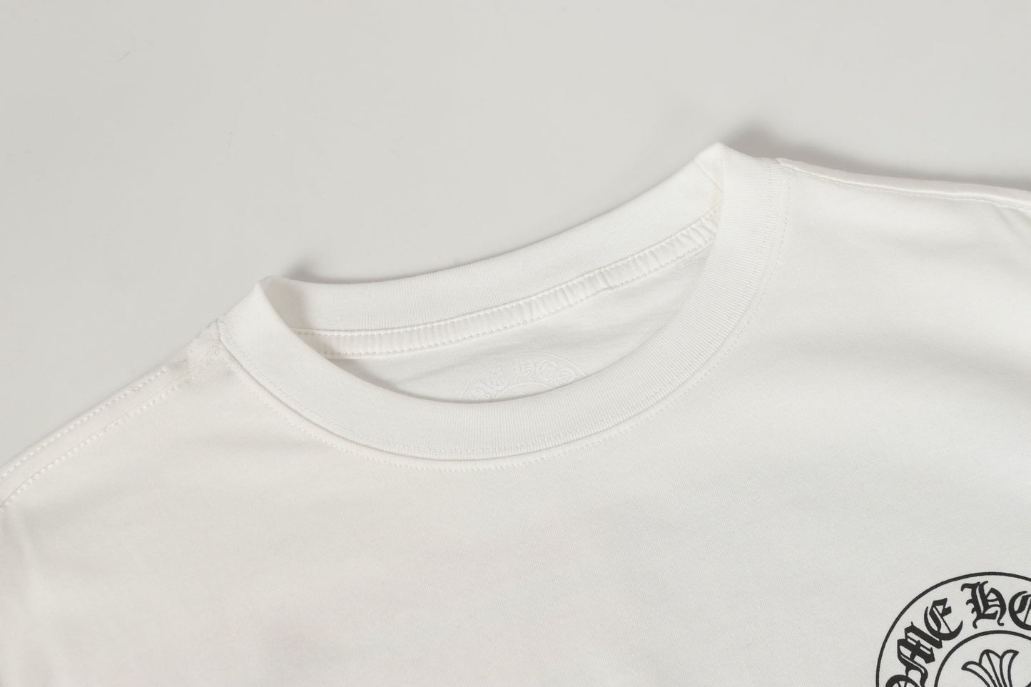 Chrome Hearts Logo Flag Long Sleeve Tee - Black White Gothic Street T-Shirt K2126