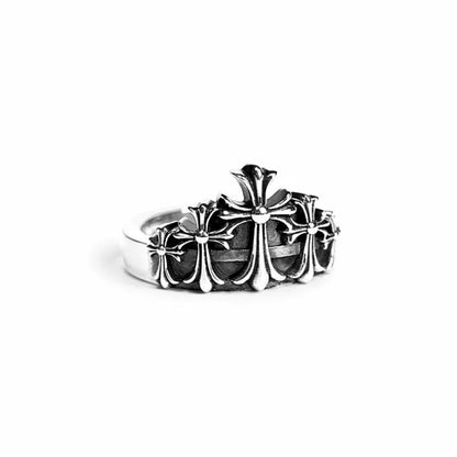 CHROME HEARTS CROSS CROWN RING -5