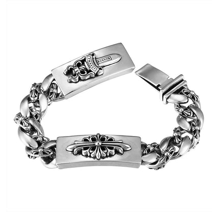 DOUBLE ID FANCY LINK BRACELET -8