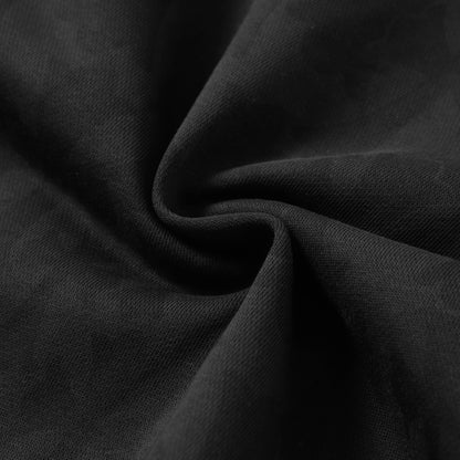 Chrome Hearts Men Designer Wide Leg Jeans Vintage Black with Quilted Texture and Distressed Hem 1115